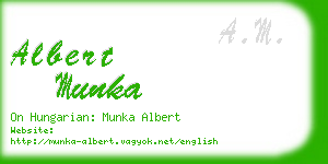 albert munka business card